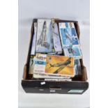 A QUANTITY OF BOXED ASSORTED UNBUILT KITS OF VARIOUS SCALES, to include kits by Airfix, Revell,