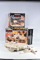 TWO BOXED 1983 STAR WARS RETURN OF THE JEDI VEHICLES, the first a Battle Damaged X Wing Fighter