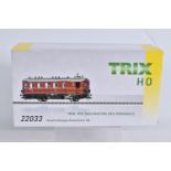 A BOXED HO GAUGE TRIX STEAM POWERED RAIL CAR, a Gernab Federal Railroad Kittel design steam