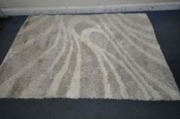 A DUNELM RECTANGULAR RUG, 238cm x 165cm, along with a smaller rectangular rug (condition report: