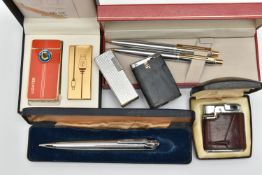 LIGHTERS AND PENS, to include a boxed 'Lighter classic fashionable' USB lighter with wire, a