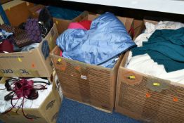 EIGHT BOXES OF ASSORTED GENTLEMEN'S AND LADIES' CLOTHING, SHOES AND ACCESSORIES, to include