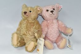TWO STEIFF GALERIE TEDDY BEARS, comprising Galerie Bear 2003, no 671470, fully jointed with pink