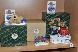 THREE BOXED ROBERT HARROP DESIGNS 'THE MAGIC ROUNDABOUT' SCULPTURES, comprising Dougal MR01, Mr