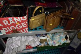 THREE BOXES AND LOOSE VINTAGE LADIES' CLOTHING, to include a quantity of leather gloves, a