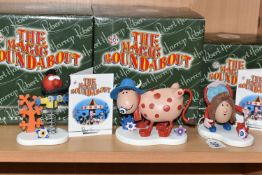 THREE BOXED ROBERT HARROP 'THE MAGIC ROUNDABOUT' SCULPTURES, comprising Zebedee MR03 (crack in