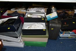 THREE BOXES AND LOOSE WOMEN'S CLOTHES AND ACCESSORIES comprising a large quantity of used boxed