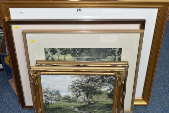 FIVE PAINTINGS AND PRINTS, comprising two G. Williams oils on board, one a copy after a Joseph - Image 1 of 8