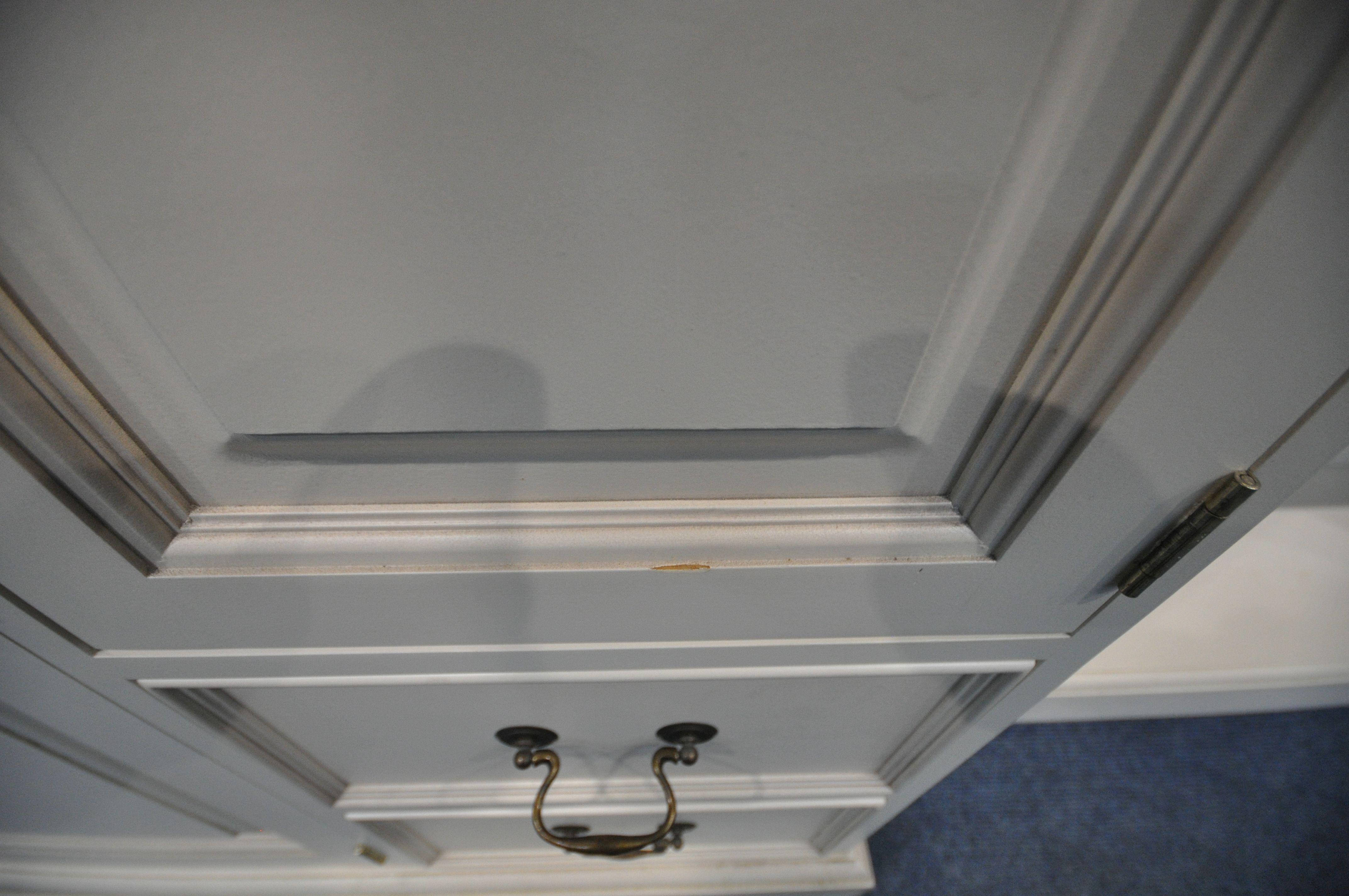 YP FURNITURE, A CUPBOARD WITH THREE ASSORTED CUPBOARD DOORS, and four