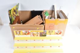 A QUANTITY OF ASSORTED DISPLAY CABINETS AND SHELVING ETC., to include a small glass fronted wall