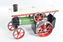 A BOXED MAMOD LIVE STEAM TRACTION ENGINE, No.TE1A, not tested, play worn condition with some paint