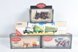 FOUR BOXED 1:50 SCALE LIMITED EDITION VINTAGE GLORY OF STEAM EDITION CORGI MODEL DIECAST TRACTORS,