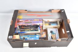 SEVEN BOXED DIECAST MODEL VEHICLES to include a Joal Compact Volvo Coach 1:50 scale, item no. 149, a