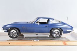 A 1/8 SCALE MODEL OF A 1965 CHEVROLET CORVETTE STINGRAY, has been constructed and finished to a good