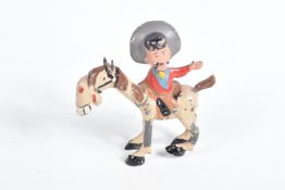 A LUNTOY HANK AND SILVER KING FIGURE, from the 1950's T.V. show, appears complete but in play worn