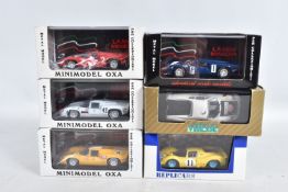 FOUR BOXED AUTOMODELLO 1/43 SCALE DIECAST LOLA T70 MK.III RACING CAR MODELS, Nurburgring Blu, No.