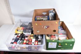 A QUANTITY OF BOXED AND UNBOXED MODERN DIECAST CAR MODELS, to include Solido, Dinky, Corgi,