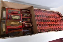 TWO TRAYS CONTAINING A LARGE QUANTITY OF BOXED MATCHBOX MODELS OF YESTERYEAR DIECAST MODEL VEHICLES,