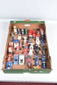 A QUANTITY OF UNBOXED AND ASSORTED RACING CAR MODELS, majority are 1970's Corgi F1 models but also
