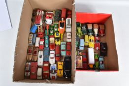 A QUANTITY OF UNBOXED AND ASSORTED PLAYWORN DIECAST VEHICLES, to include Corgi Toys Simca 1000
