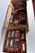 TWO TRAYS CONTAINING A QUANTITY OF BOXED MATCHBOX MODELS OF YESTERYEAR DIECAST MODELS, some models