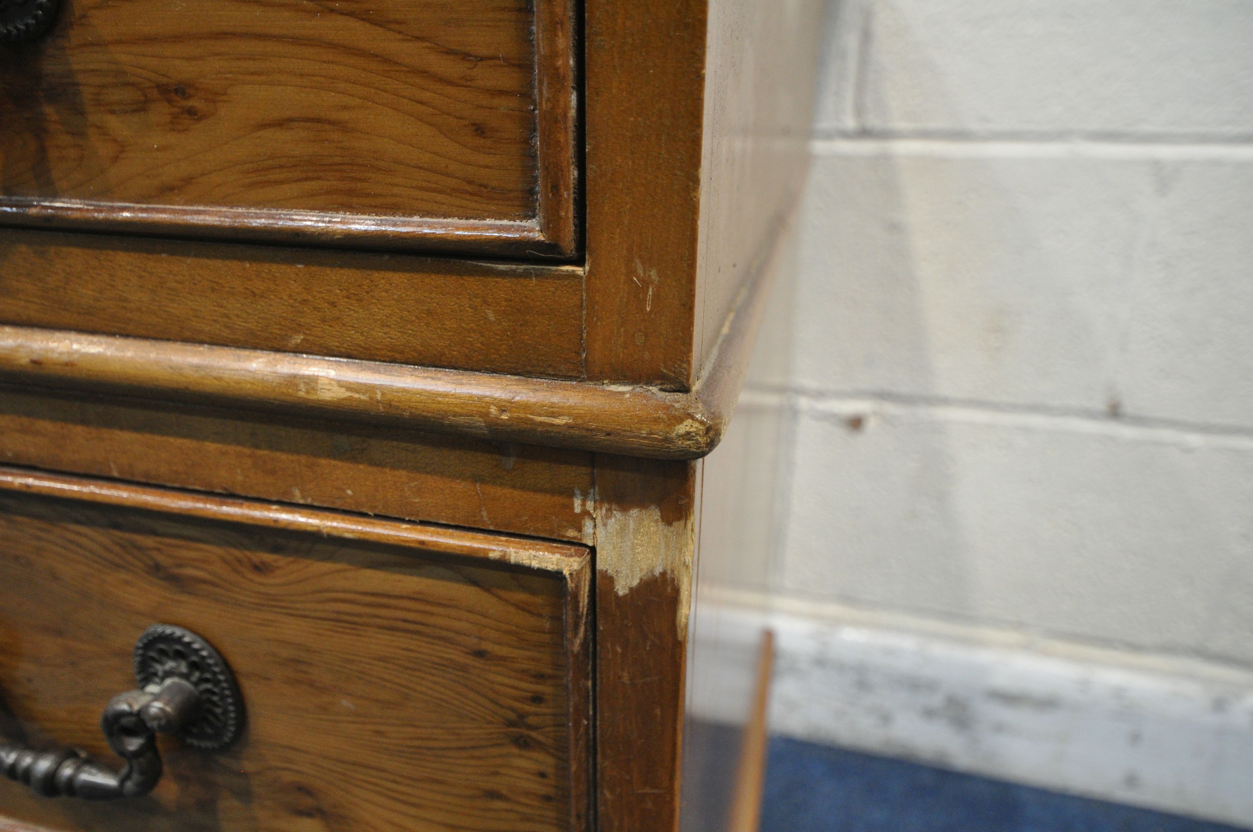 A 20TH CENTURY TWIN PEDESTAL WRITING DESK, with green leather writing surface, eight assorted - Image 4 of 4