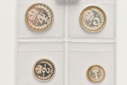 A SET OF ELIZABETH II 2001 MAUNDY MONEY 4d-1d