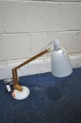 TERENCE CONRAN, A MID-CENTURY 1970'S HABITAT 'MAC' LAMP, finished in white (condition report: