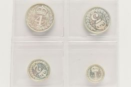 A SET OF ELIZABETH II 2008 MAUNDY MONEY 4d-1d