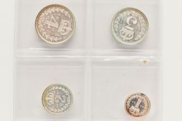 A SET OF ELIZABETH II 2007 MAUNDY MONEY 4d-1d