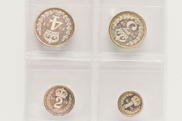 A SET OF ELIZABETH II 2002 MAUNDY MONEY 4d-1d