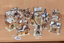 FIFTEEN BRADFORD EXCHANGE HUMMEL 'BAVARIAN VILLAGE' CHRISTMAS ORNAMENTS, comprising Off for the