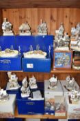 A COLLECTION OF BOXED CHRISTMAS THEMED DAVID WINTER SCULPTURES, with certificates unless stated,