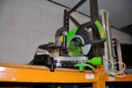 AN EVOLUTION FURY 3 SLIDING COMPOUND MITRE SAW, with a 210mm blade (PAT pass and working)