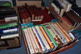 FIVE BOXES OF BOOKS comprising one box of assorted cookery and lifestyle books to include low fat