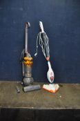A DYSON DC50 UPRIGHT VACUUM CLEANER and a Vax Steam Mop (both PAT pass and working) (2)