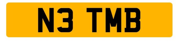 N3 TMB - UK PRIVATE VEHICLE REGISTRATION NUMBER, held on DVLA V778 Retention Document, expires
