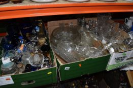 THREE BOXES OF MIXED GLASSWARE to include six Luminarc wine glass comprising four Domino Anaïs