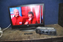A SONY KDL-40S2530 40in TV WITH REMOTE (PAT pass and working) and a Sony portable hi fi Condition