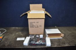 A BOX CONTAINING NINE BOXED AND NEW FIDELITY RADIO ALARM CLOCKS (UNTESTED but new)