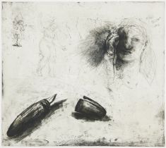 Deborah Bell, South African b. 1957- Saskia, 1994; etching on wove,  signed, dated, numbered '1...