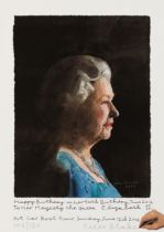 Sir Peter Blake CBE RDI RA, British b.1932- To Her Majesty, Queen Elizabeth II, 2016;  giclée p...