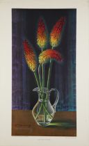 Vladimir Griegorov Tretchikoff, Russian 1913-2006, Red-hot pokers; a lithograph in colours afte...