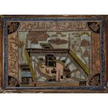 To Be Sold With No Reserve Two reverse-glass paintings of Mecca and Medina, the first depicting...