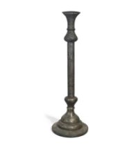 To Be Sold With No Reserve An openwork copper standing torchstand, early 20th century, on splaye...