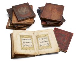 A group of 11 Qur'an sections (juz), from various 30-part sets, China, 19th century and earlier, ...