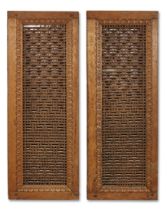 To Be Sold With No Reserve Two latticed hardwood shutters, North Africa, 20th century, possibl...