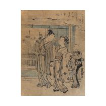 A Japanese woodblock print by Isoda Koryûsai (1735–1790) The Ninth Month (Nagatsuki), from the s...