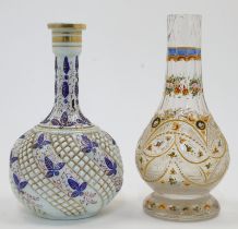 To Be Sold With No Reserve Two glass hookah bases for the Turkish market, late 19th / early 20t...
