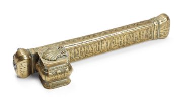 To Be Sold With No Reserve An engraved brass pencase (divit), Egypt, first half 20th century, of...